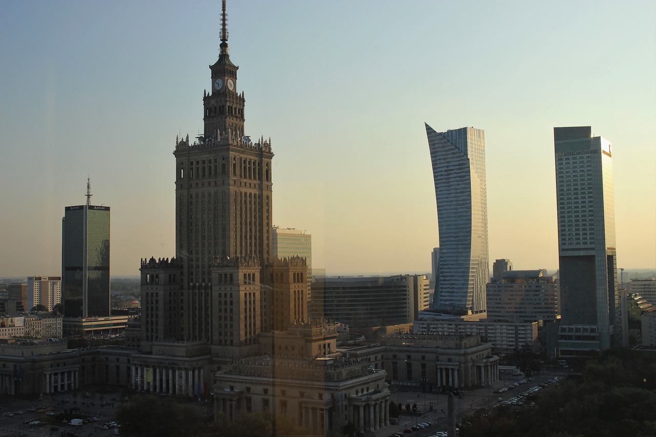Warszawa Kulturpaladset Må Bruges Med ændringer Pixabay