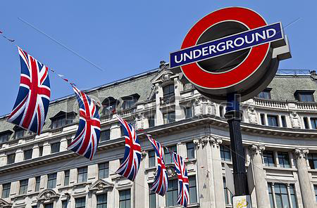 England Underground And Union Flag