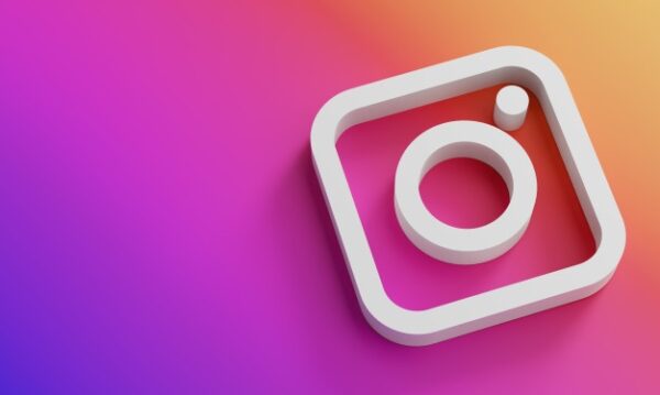 Instagram Logo Minimal Simple Design Template Copy Space 3d 1379 4887